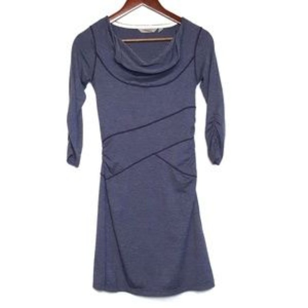 Athleta Purple Ukiah Cowl Neck Jersey Dress XXS